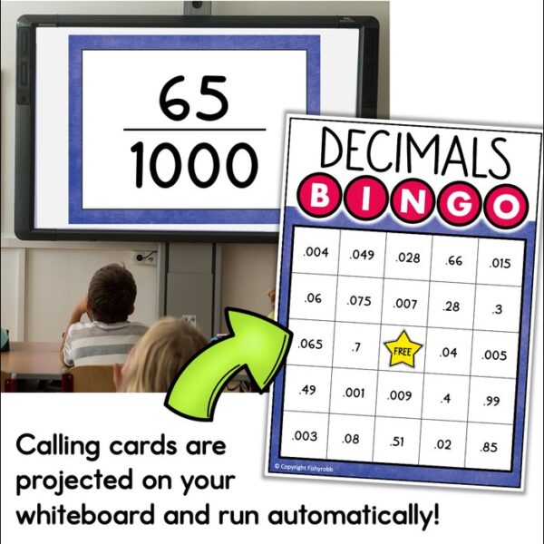 fractions as decimals bingo